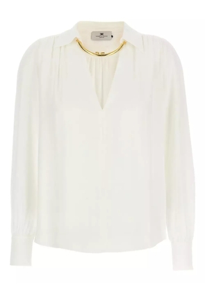 Elisabetta Franchi removable-necklace blouse - White