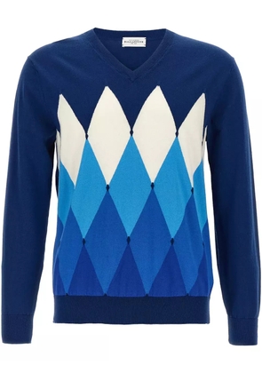 Ballantyne argyle-knit jumper - Blue