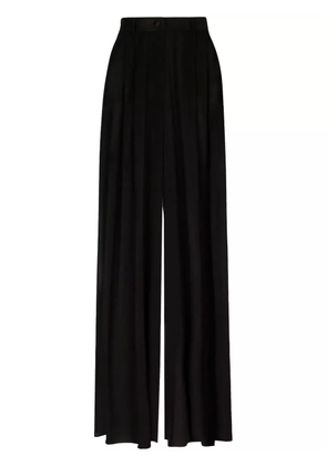 Dolce & Gabbana wide-leg stretch-silk trousers - Black