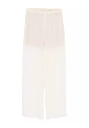 Alysi semi-sheer trousers - Neutrals