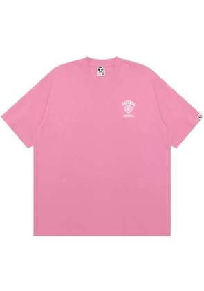 AAPE BY *A BATHING APE® logo-embroidered T-shirt - Pink