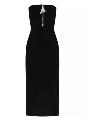The Attico strapeless midi dress - Black