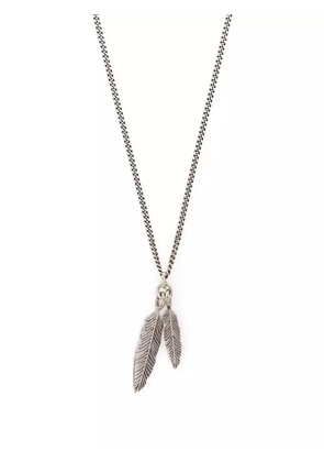 Emanuele Bicocchi twin feather pendant necklace - Gold