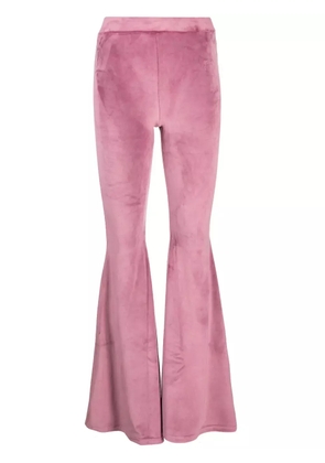 GCDS velvet flared trousers - Pink