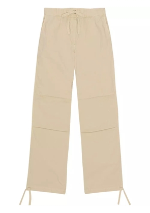 GANNI drawstring straight-leg trousers - Neutrals