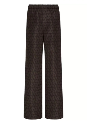 Valentino Garavani VLogo-print wide-leg trousers - Brown