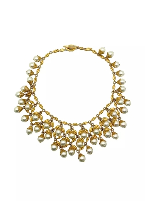 Jennifer Gibson Jewellery 2000s Lulu Guiness pearl-cascade necklace - Gold