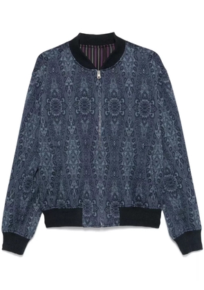 ETRO patterned-jacquard bomber jacket - Blue