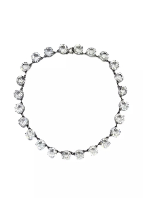 Jennifer Gibson Jewellery 1920s cushion-cut crystals Riviere necklace - Silver