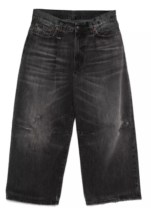 R13 cropped wide-leg jeans - Black