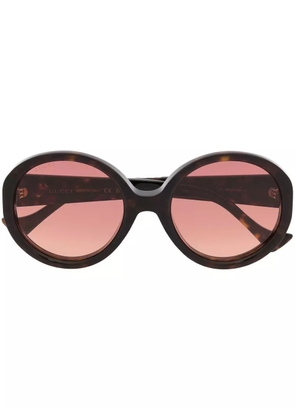 Gucci Eyewear oversized round-frame sunglasses - Brown
