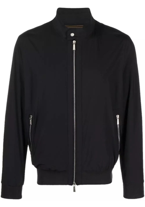 Moorer zip-up long sleeved bomber jacket - Blue