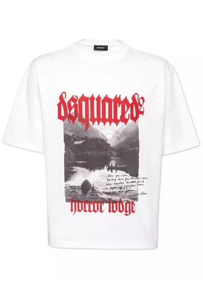 DSQUARED2 graphic-print cotton T-shirt - White