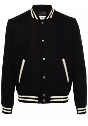 Saint Laurent Teddy varsity jacket - Black