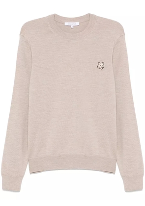 Maison Kitsuné Bold Fox Head Patch sweater - Neutrals