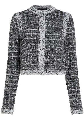 Karl Lagerfeld bouclé snap-fastening cardigan - Black