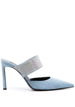 Sergio Rossi Sr Paris 100mm denim mules - Blue