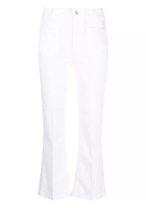 LIU JO flared cropped trousers - White