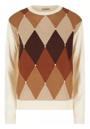 Ballantyne argyle-intarsia jumper - Neutrals