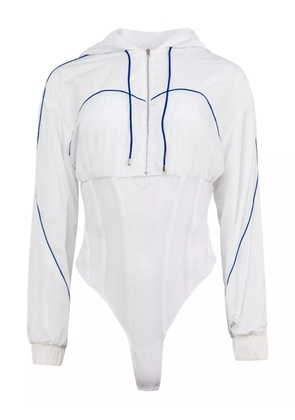 Fleur Du Mal Trackstar bodysuit - White