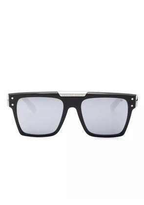 Philipp Plein Eyewear logo-plaque square-frame sunglasses - Black