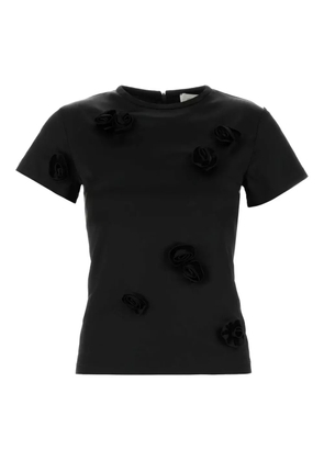 Sportmax Mendoza floral-appliqué top - Black