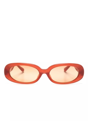 Linda Farrow Cara oval-frame tinted sunglasses - Orange