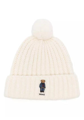 Polo Ralph Lauren Polo Bear-embroidered beanie - White