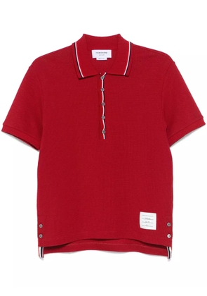 Thom Browne RWB-stripe cotton polo shirt - Red