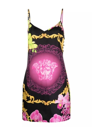 Versace Medusa-print mini dress - Black
