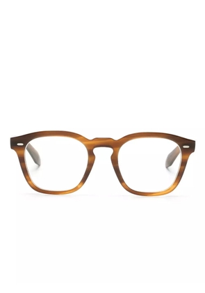 Oliver Peoples N.03 square-frame glasses - Brown