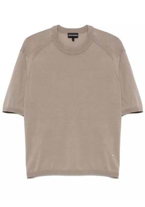 Emporio Armani fine-ribbed T-shirt - Green