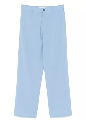Marni Mending-logo straight-leg trousers - Blue