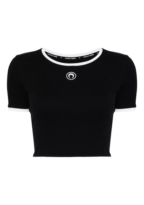 Marine Serre logo ringer top - Black