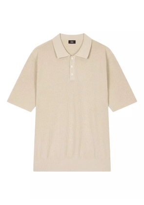 TOMBOY polo-collar ribbed sweater - Neutrals