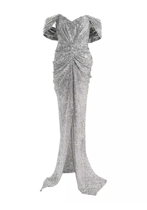 Ana Radu off-shoulder maxi dress - Silver