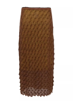 YANYAN KNITS rayon skirt - BROWN