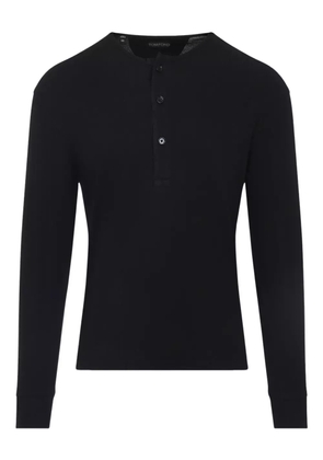TOM FORD button-placket long-sleeve T-shirt - Black