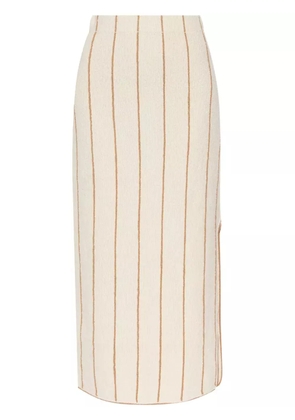 By Malene Birger Hercula striped midi skirt - Neutrals