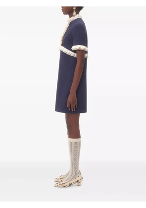 Valentino Garavani mini Crepe Couture wool dress - Blue