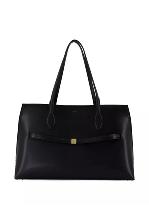 TOTEME top-handle stitched tote bag - Black