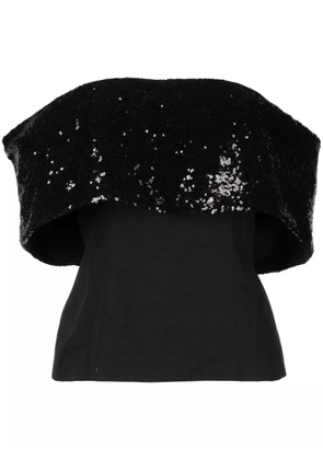 STAUD Giselle sequin-embellished bandeau top - Black