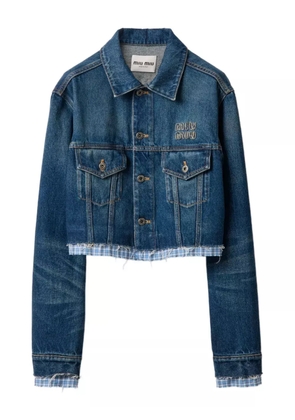 Miu Miu washed denim jacket - Blue