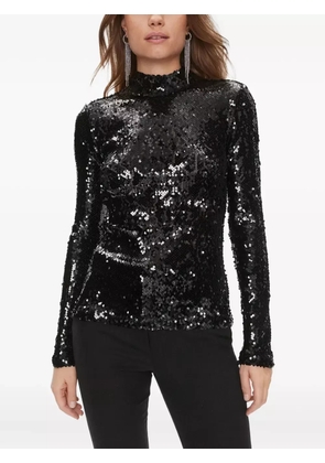 Bruuns Bazaar sequin-embellished mock-neck top - Black
