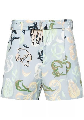 Lanvin abstract-print bermuda shorts - Blue