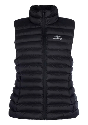 Balenciaga logo-print padded vest - Black
