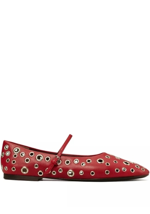 Tory Burch eyelet Mary Jane ballerina shoes - Red
