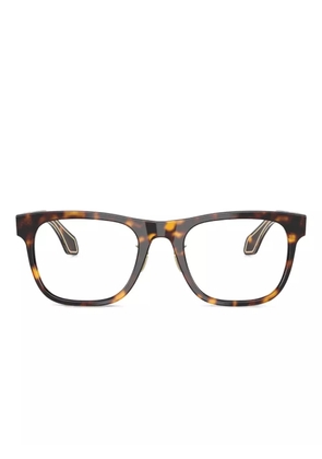 Giorgio Armani tortoiseshell square-frame glasses - Brown
