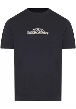 Emporio Armani logo-print cotton T-shirt - Blue