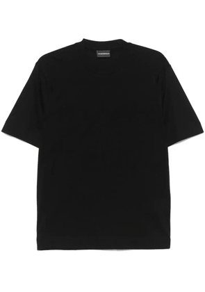 Emporio Armani logo-jacquard T-shirt - Black